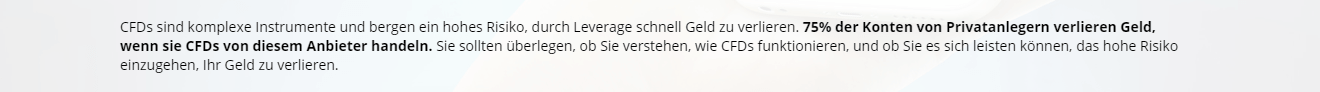 Risikohinweis - Zeichen für Seriosität